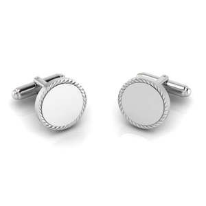 Rope Round 925 Sterling Silver Cufflinks by Krysaliis
 Gift Boxed